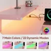 52" Gaming Desk with Integrated Power Outlet & USB Ports, L-Shaped Computer Desk with LED Strip & Headphone Hooks 4