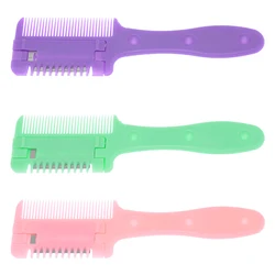 Meisha 1pcs Professional Hair Razor Blade Comb Hairdressing Cutting Thinning Comb Home DIY Thinning Trimmer Inside Blade C0010A