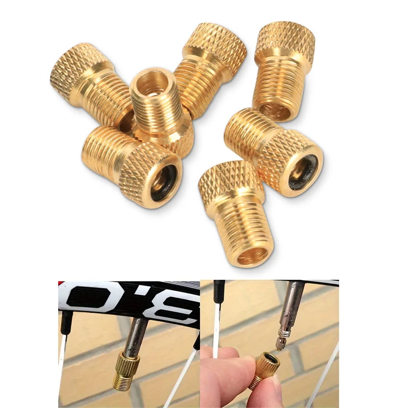 Bicycle Valve Adapter Cap Presta To Schrader Adapter Bike Tire Valve French Converter To American F/V A/V
