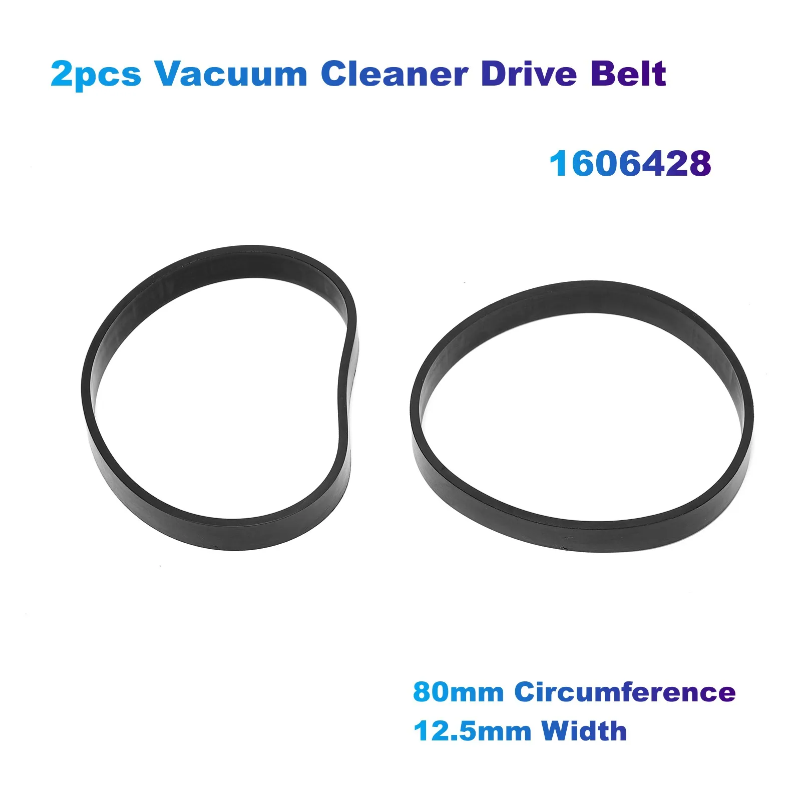 2pcs Vacuum Cleaner Drive Belt 1606428 (280mm Circumference, 12.5mm
