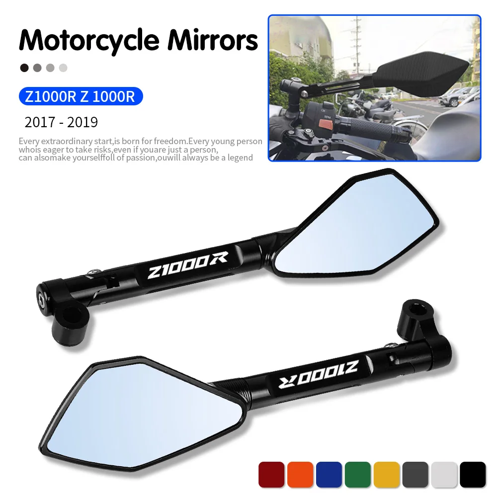 

For KAWASAKI Z1000R Z 1000R Z1000 R Z 1000 R 2017 2018 2019 8mm 10mm Universal Motorcycle ALUMINUM Rearview Side Mirrors