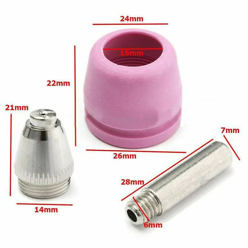 

26Pcs AG60 SG55 Consumables SG-55 AG-60 Cutting Torch Parts Suitable For Plasma Cutter Plasma Torch Accessories
