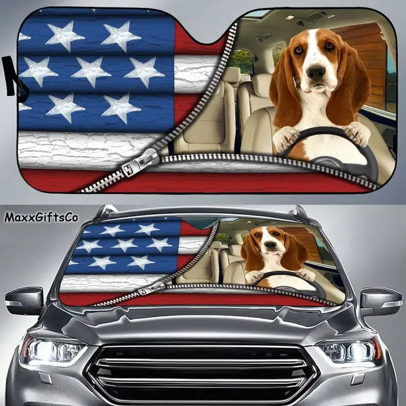 

Автомобильный солнцезащитный козырек bассет, солнцезащитный козырек для собак, автомобильные аксессуары для собак, украшение автомобиля, подарок для папы, мамы