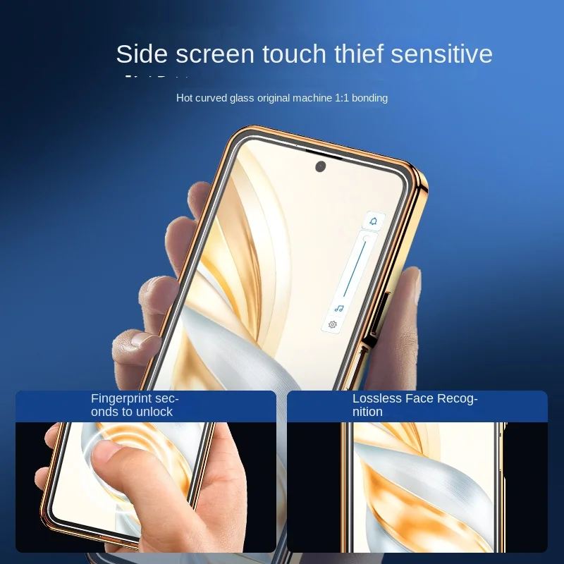 Premium Dual-Sided Protective Case with Glass Front and PU Leather Back