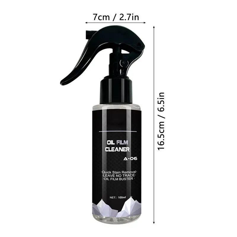 Car Glass Oil Film Remover Nano Ceramic Coating Quick Oil Film Remover Hydrophobic Care Detailing Spray Car Window Cleaner
