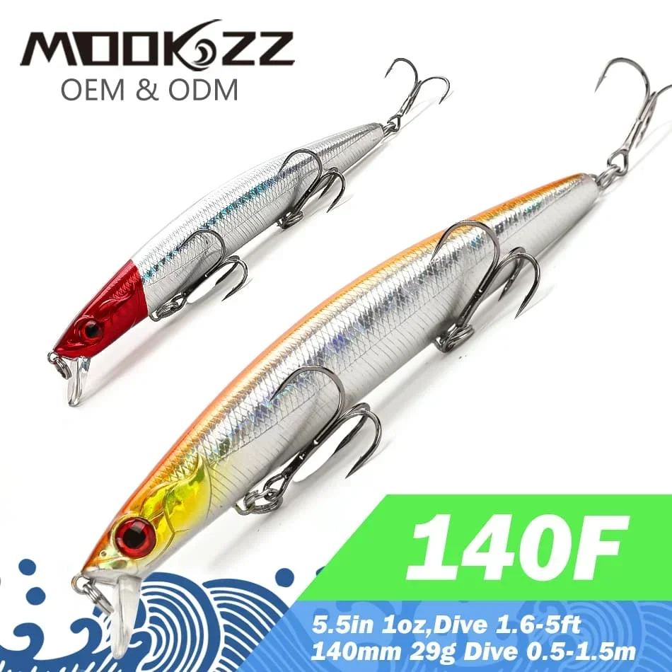 

Плавающая рыболовная приманка в виде гольяна, 140 мм, 29 г, плавающая рыболовная приманка в виде гольяна, блестящая блесна с крючком, жесткая приманка