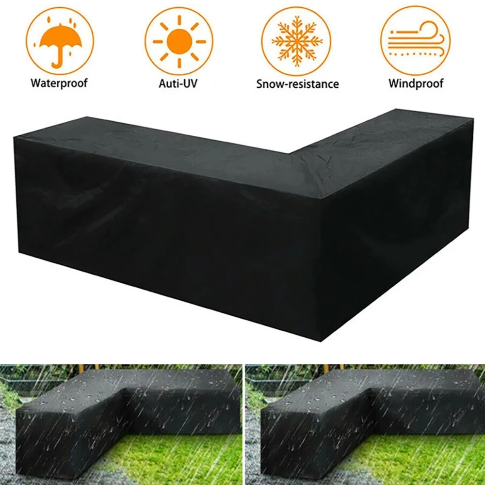 Waterproof Rattan Corner Furniture Cover 15 Size L Shape