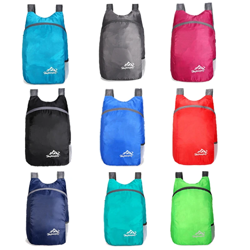 Ultra lightweight foldable backpack - a compact travel backpack suitable for hiking, gym, and commuting - outdoor adventure, mul