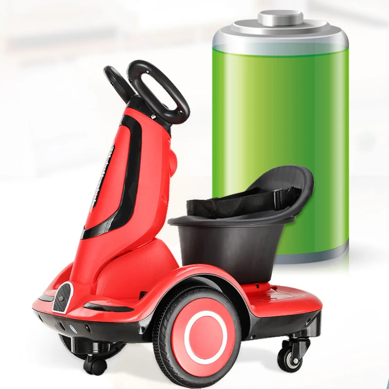 New Children's Electric Motorcycle Charging Dual-drive Balance Cars Can Sit Person Remote Control Drift Rotating Four-wheeler