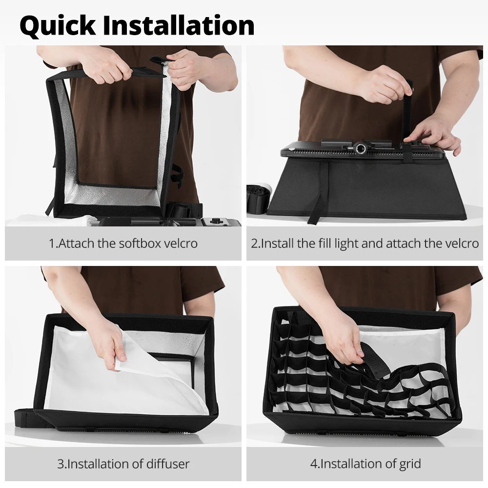 Godox LEDP260C LED 비디오 소프트 라이트 디퓨저 Godox LED 비디오 라이트용 허니콤 그리드 소프트박스(소프트박스만 해당)