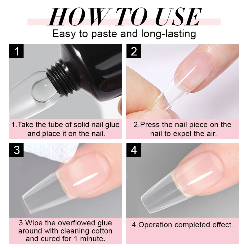 NICOLE DIARY Super Strong Solid Nail Glue Gel Durable Nail Tips Gel for Press On Nails Manicure Extension Long Lasting Varnish - Image 6