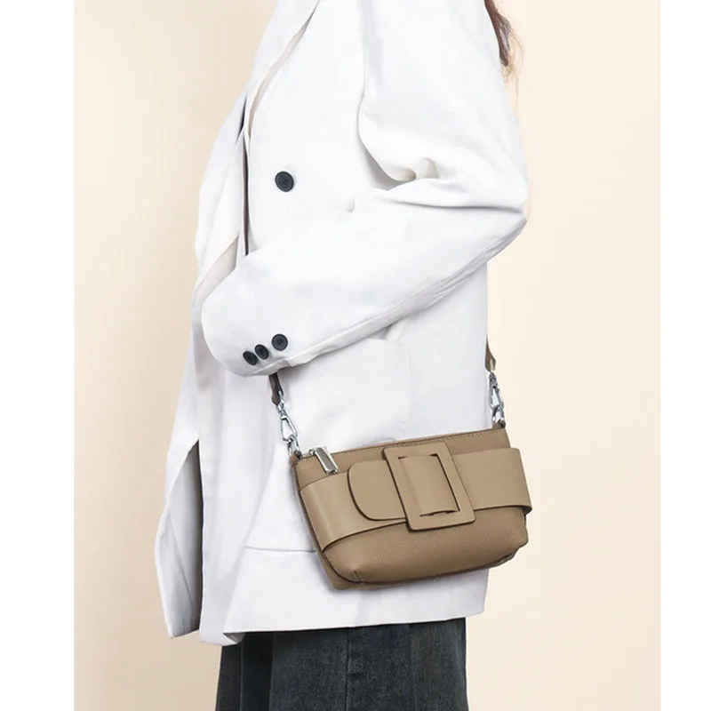 New fashion high-grade messenger bag fashion leather handbag match all niche ins design underarm Women's shoulder bags