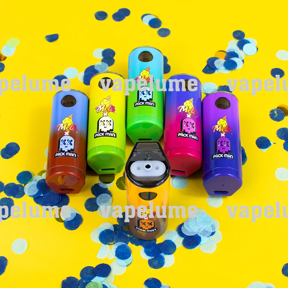 Fusible vacío desechable Vape carga USB pantalla de precalentamiento Packman pluma 350mah batería cigarrillo electrónico sin líquido caja de la máquina