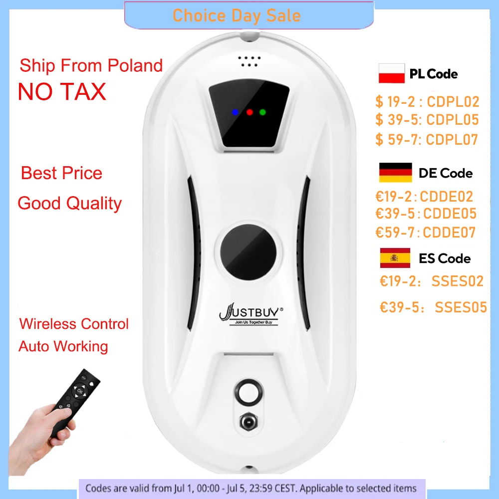 Odkurzacz robot do czyszczenia okien z Polski za $46.43 / ~172zł