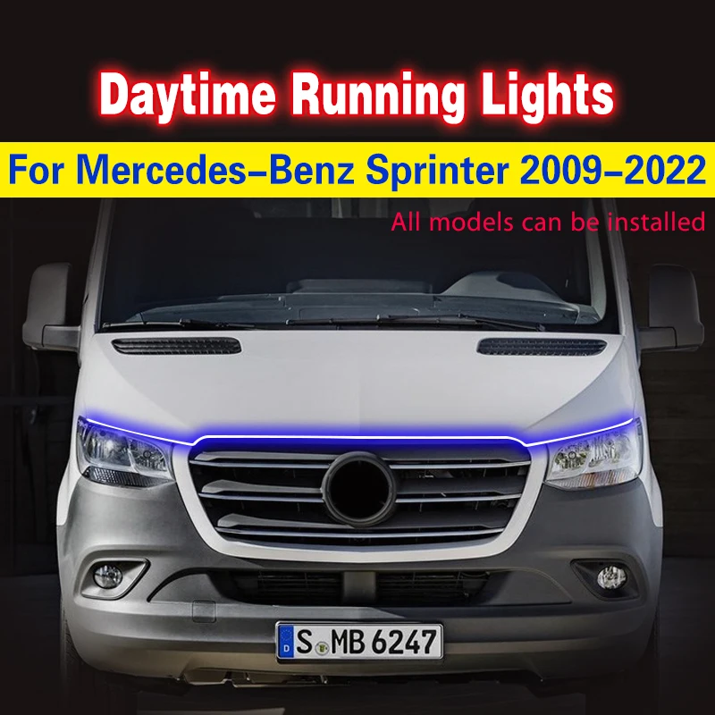1pcs LED Headlight For Mercedes Benz Sprinter 2009 2022 Car DRL Daytime