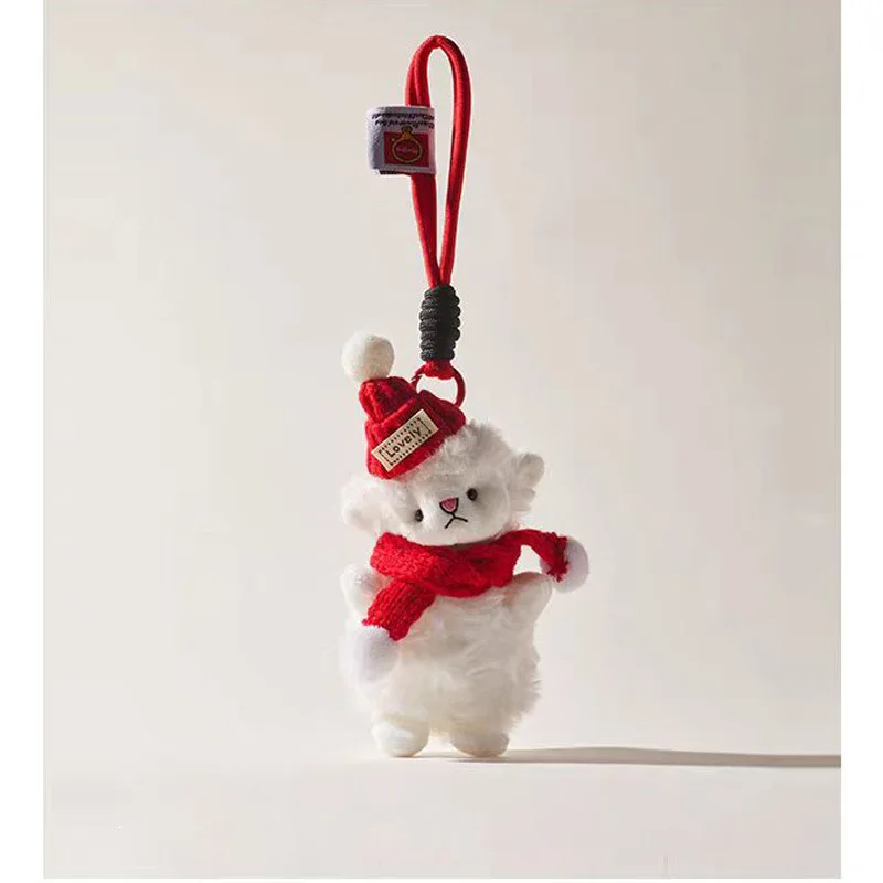 Cute Crochet Creative Cartoon Scarf, Lamb Plush Pendant, Doll Hanging Decoration Creative and Interesting Outdoor Items