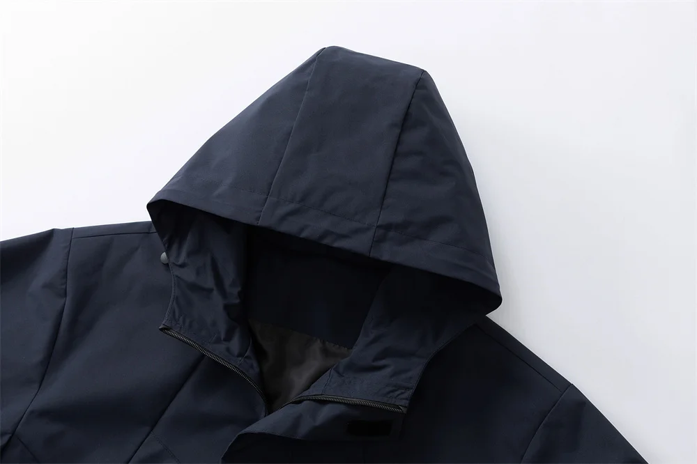 Windproof Waterproof Jacket - Plus Size Workwear Coat With Breathable Zipper Closure