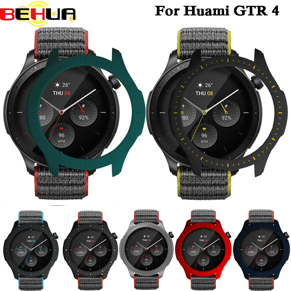 

BEHUA Protective Case Cover For Huami Amazfit GTR 4 GTR4 PC Protector Frame Covers Watch Protect Shell Accessories Strap Band