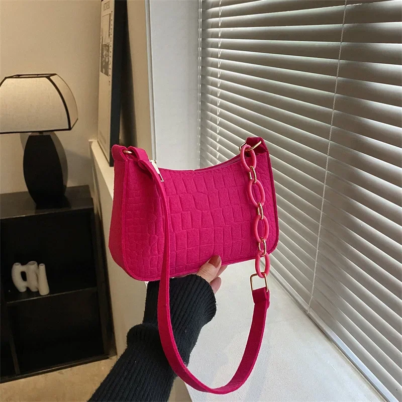 Lady Felt Armpit Design Luxury Tote - Color Variations