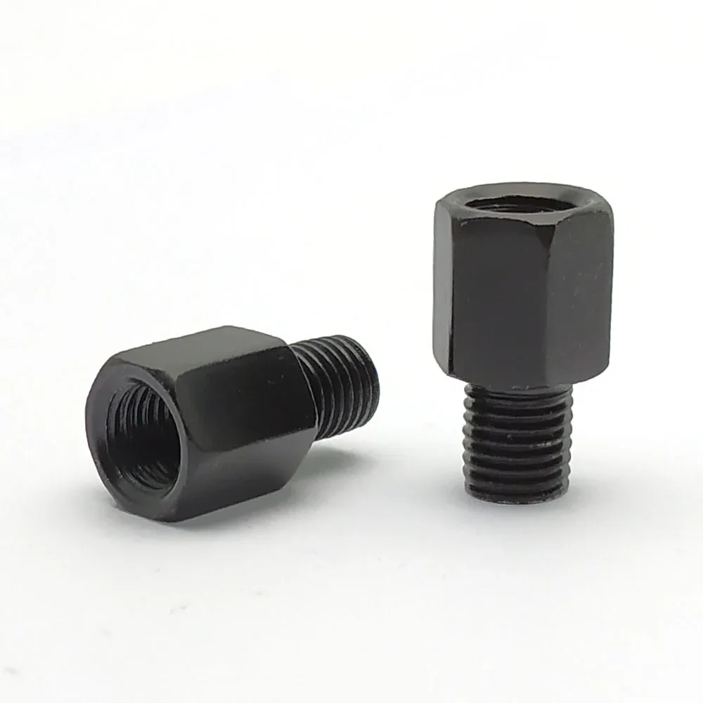 Motorcycle Mirror Black Mirror Adapter M10 M8 10MM 8MM Rearview Mirrors Adapters Right Left Hand Thread Conversion Bolt Screws