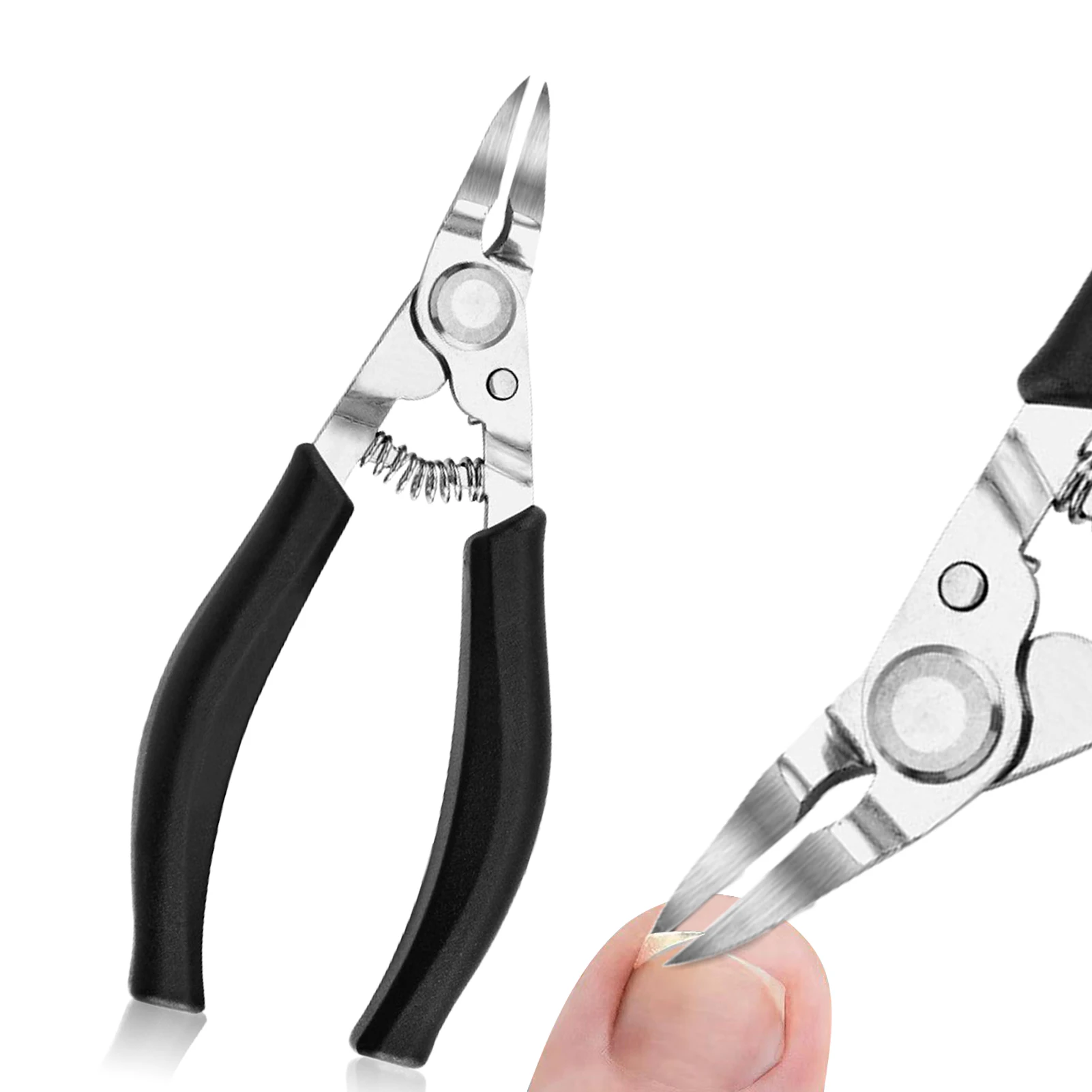 Home Salon Safe Nail Clipper Ingrown Toenail Curved Blade Compact Heavy Duty Stainless Steel Professional Precise Cutting Edge