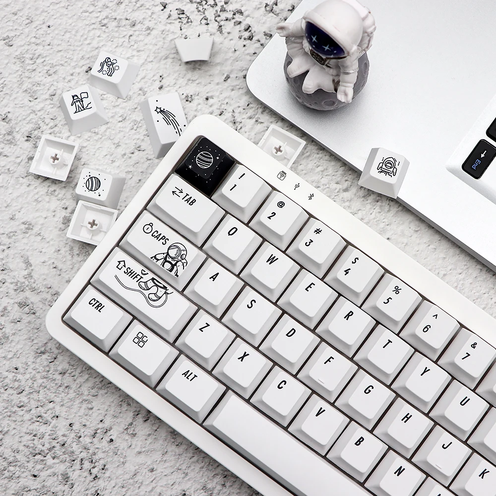 Teclados do Espaço Sideral para Teclado Mecânico para Jogos Pbt Dye Sublimation Keycap para Gk61 Gmmk Pro Iso Gmmk 61 64 68 108 - Imagem 6