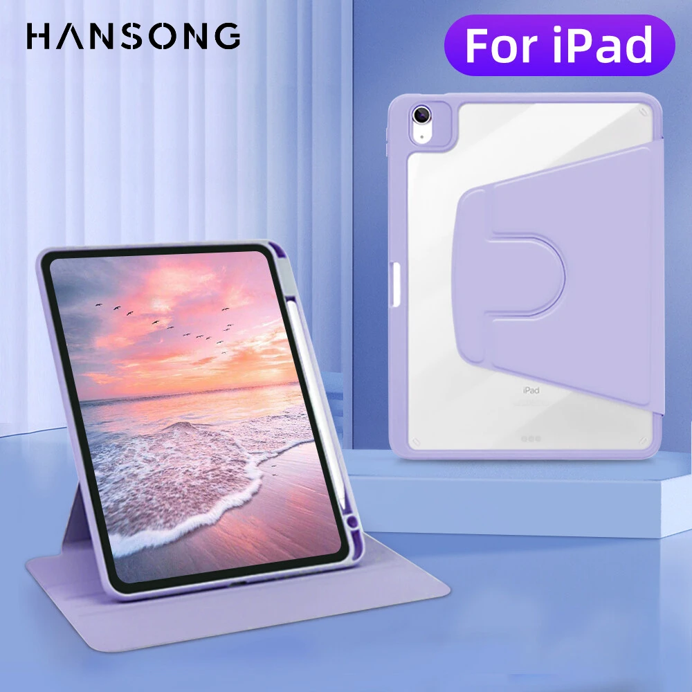 360° Rotatable Transparent Back Cover