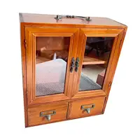 ตู้เก็บของแบบวินเทจย้อนยุคสำหรับจัดระเบียบโต๊ะทำงาน ตู้โชว์ ตู้เก็บของสำหรับน้ำหอม ถ้วยชา โต๊ะเครื่องแป้ง และสำนักงาน 3