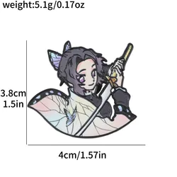 Elegant Anime - Inspired Enamel Pin Brooch - Stylish Accessory (Style 2)