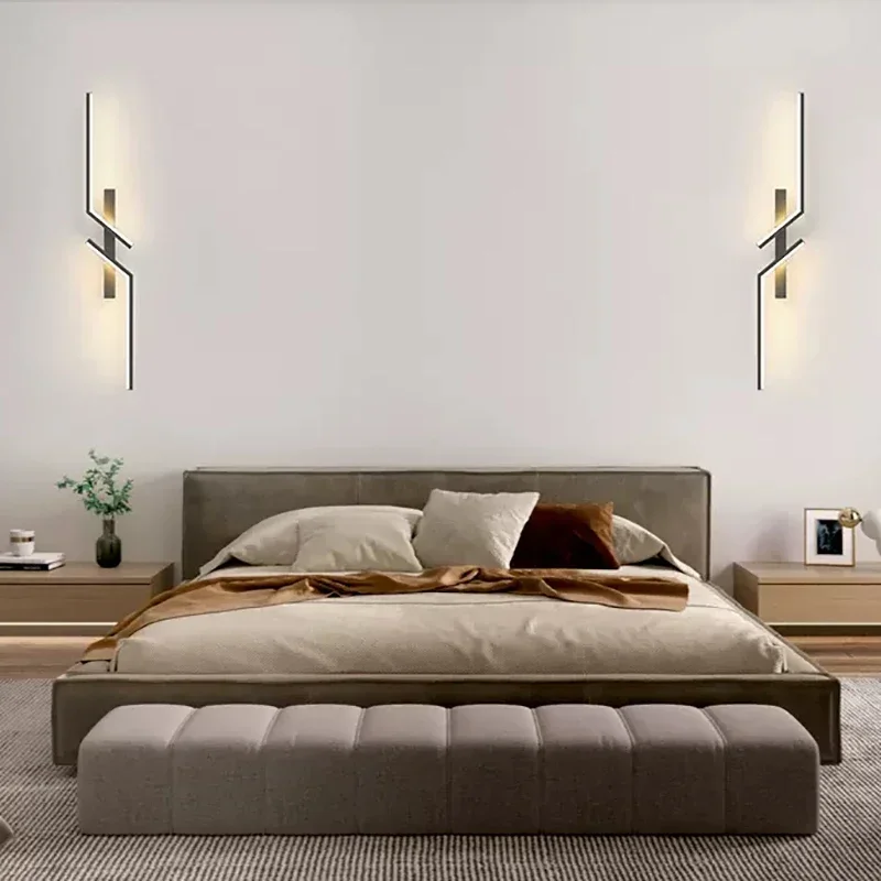 Moderní LED zeď lampa dlouhé pult scone domácí dekorace žití pokoj ložnice minimalistické zeď lehký u postele pozadí vnitřní osvětlení