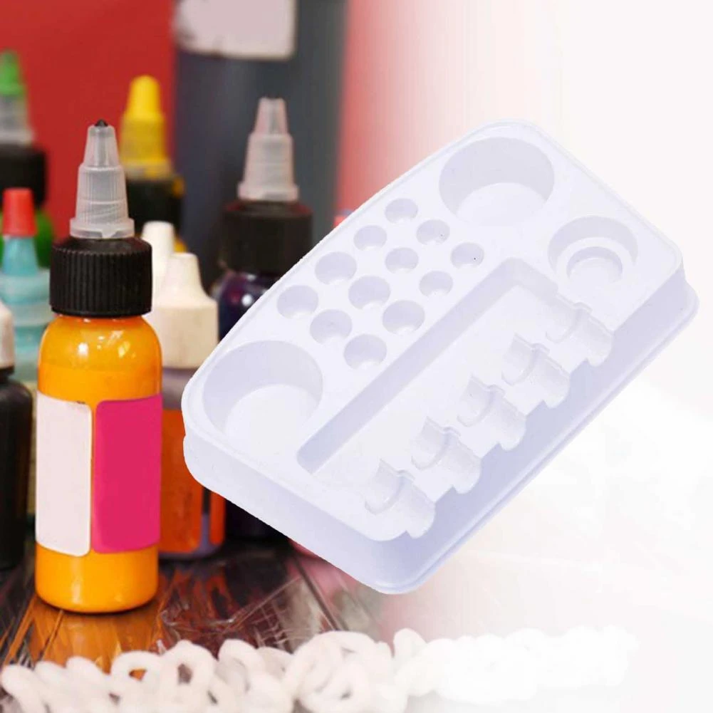 Durable Tattoo Pigment Holder 15 Holes Tattoo Ink Tray Holder Easy to Hold  White Tattoo Pigment Tray for Indoor| | - AliExpress