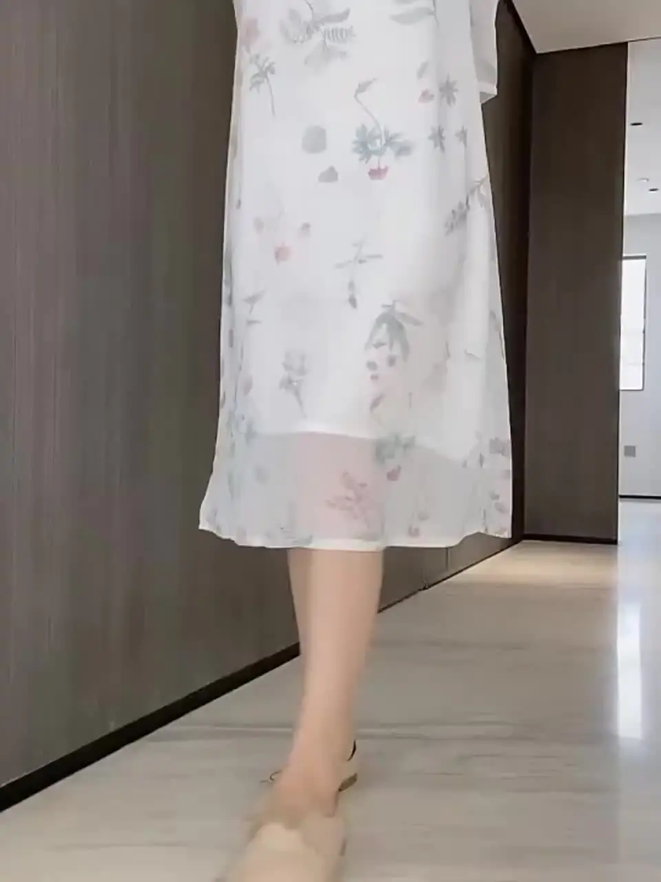 Китайское платье Ципао современное улучшенное Cheongsam лето 2025 года шифоновая