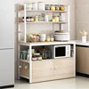 Nordic Wood Based Panel Kitchen Cabinets For Home Furniture Cabinets Multilayer Household Simple Creative Kitchen Storage Rack 2