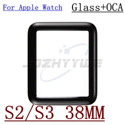 Universal External Lens Panel Touchscreen Front Glass with OCA for Apple Watch Replacement Repair Parts (Series 2 3 38MM)