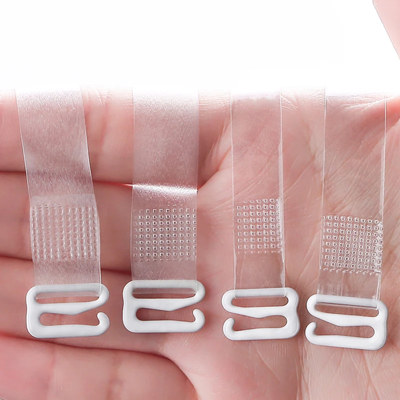 

13Styles Metal Buckle Bra Straps Belt Women's Elastic Transparent Silicone Bra Straps Adjustable Invisible Intimates Accessories