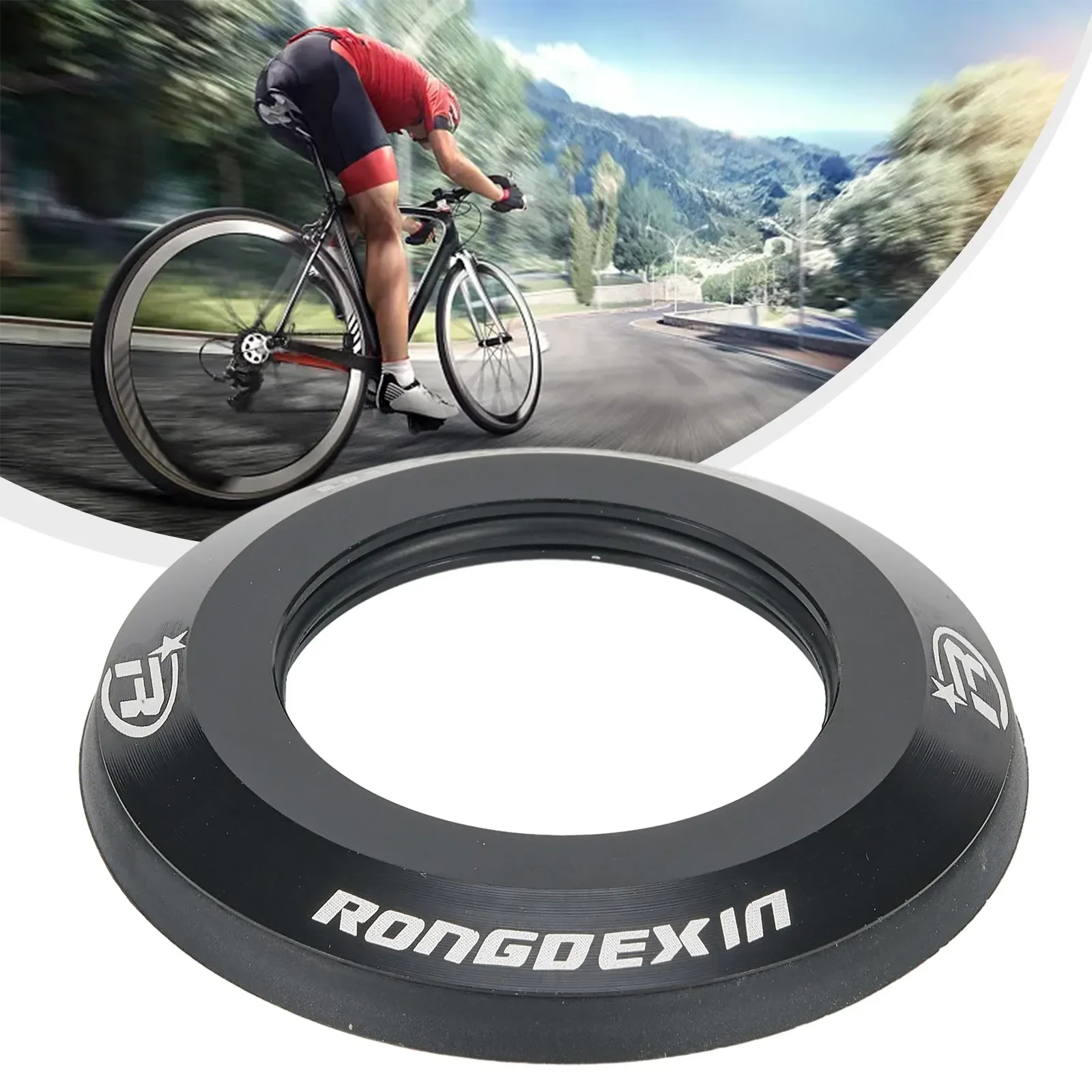 Bicycle Headset Cap Mountain Bike Top Cap Cover CNC Aluminum Alloy Headset An O-ring Seal With Dustproof Rubber Sleeve