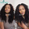 Curly Crochet Human Hair Extensions Knotless Pre Separation Feather Crochet Human Hair Water Wave Invisiable Knot With String 2