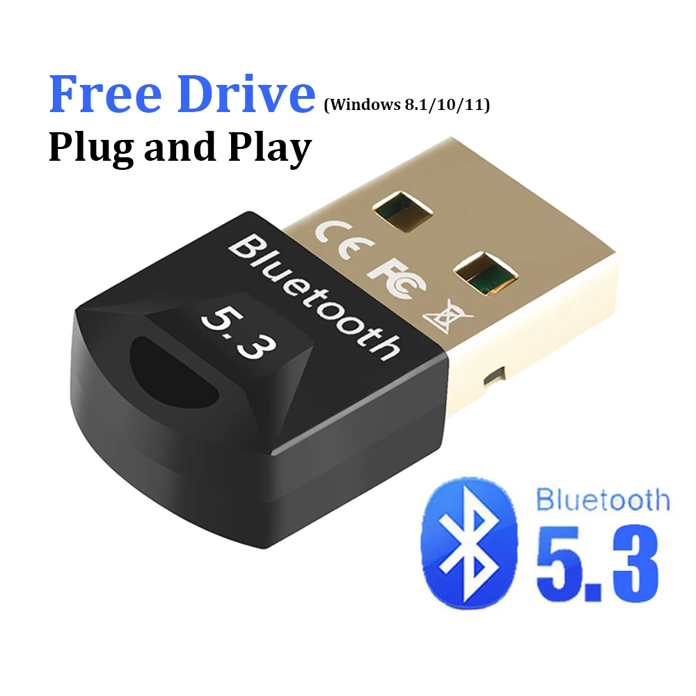 Adaptador Bluetooth para PC 5.3, Maxuni USB Bluetooth Dongle 5.3 EDR  adaptador para portátil, teclado, ratón, auriculares, altavoces, Bluetooth  de