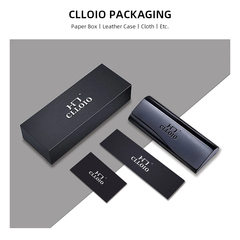 CLLOIO New Pure Titanium Anti Blue Light Reading Glasses Men Acetate Square Myopia Glasses Hyperopia Prescription Eyewear DTX137