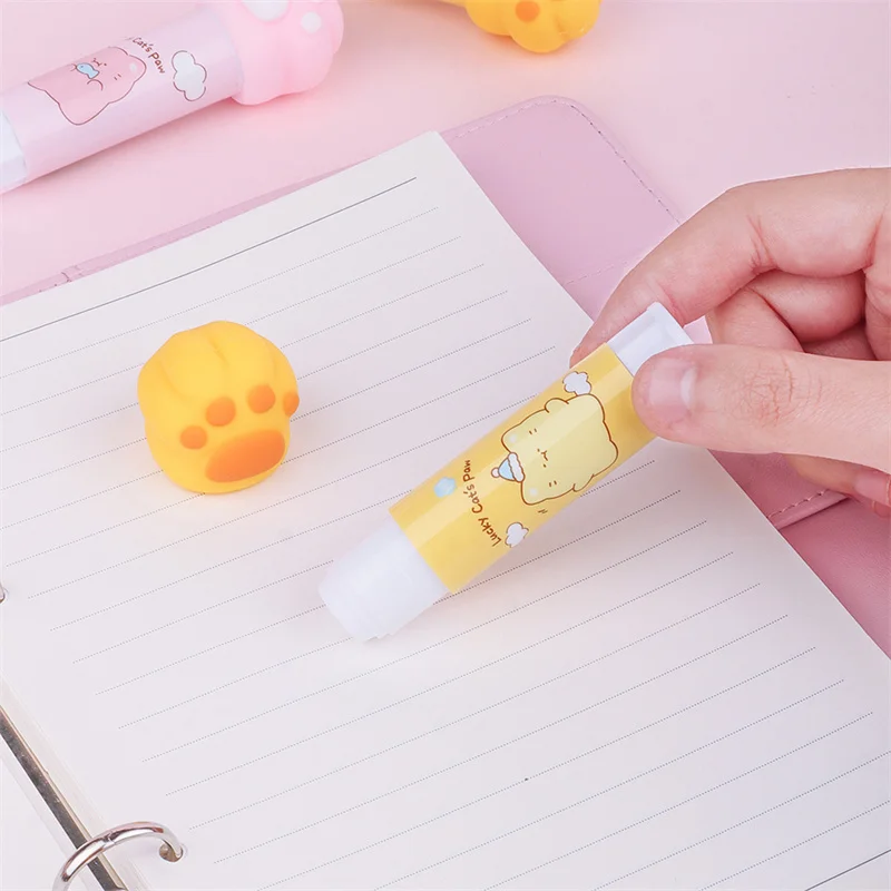 귀여운 고양이 발 솔리드 글루건 스틱, DIY 도구, 학생 수제 사무실 학교 용품, 24 개/로트