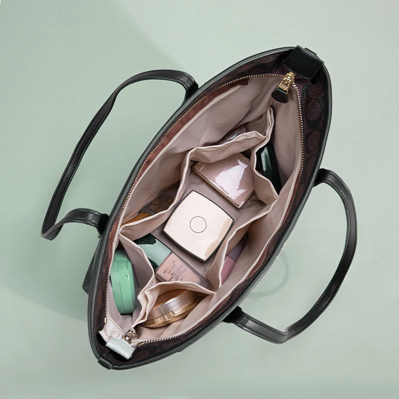 Satin Bag Insert Portable Makeup Bag Handbag Organizer Travel Inner Purse Cosmetic Bags Storage Pouches Fits for Central Tote
