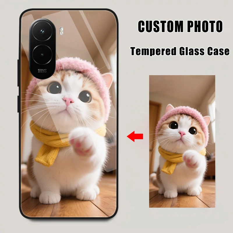 Personalized Custom Tempered Glass Phone Case with DIY Image Printing
