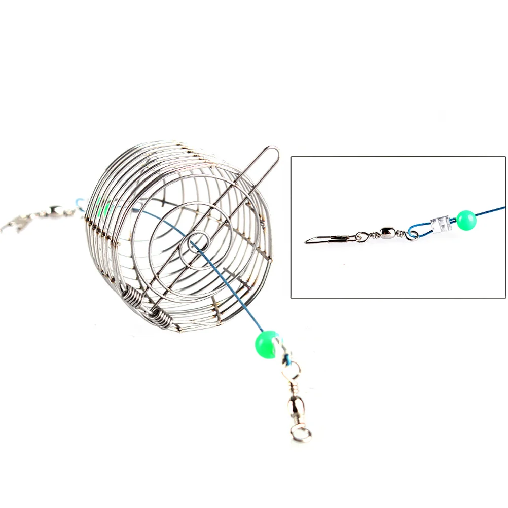 Fishing Cage Fishing Stainless Steel Bait Cage Basket Feeder Holder Lure Sizes S Feeder