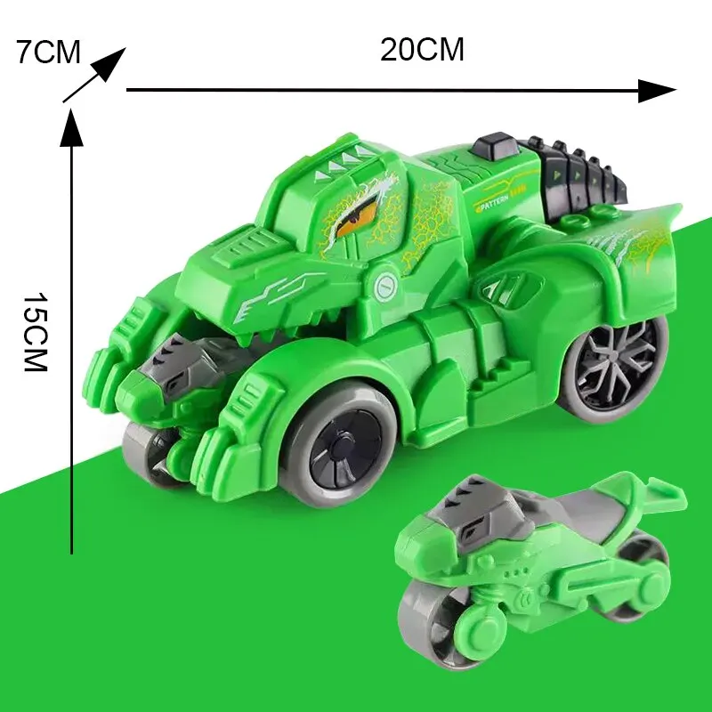 Inertial Dinosaur Catapult Car Toy Children Mini Simulation Motorcycle Catapult Sliding Pull Back Car Toys For Kid Birthday Gift