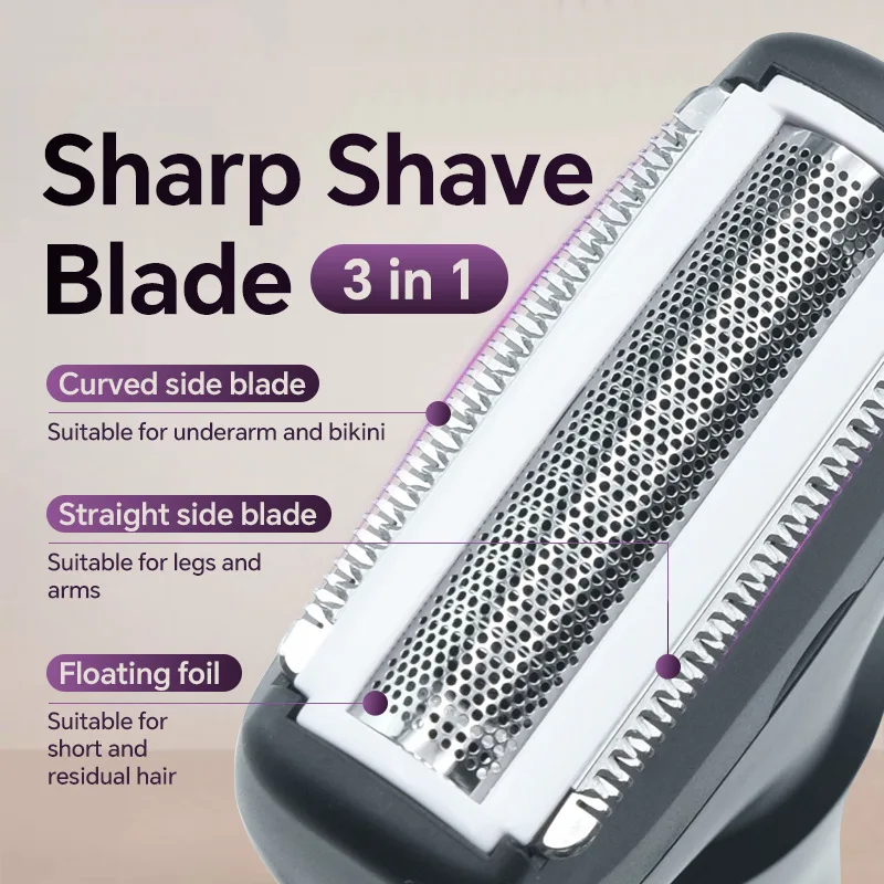 Electric Shaver 4 in 1 for Women, Portable Electric Razor for Women, Rechargeable Women Electric Trimmer for Face Arm Body Legs 4
