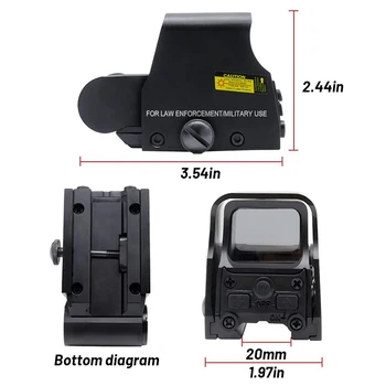 553 Holographic Sight Red Dot Sight Green Red Dot Sight Optics Reflex Riflescope Hunting Scopes Fit 20mm Rails 4