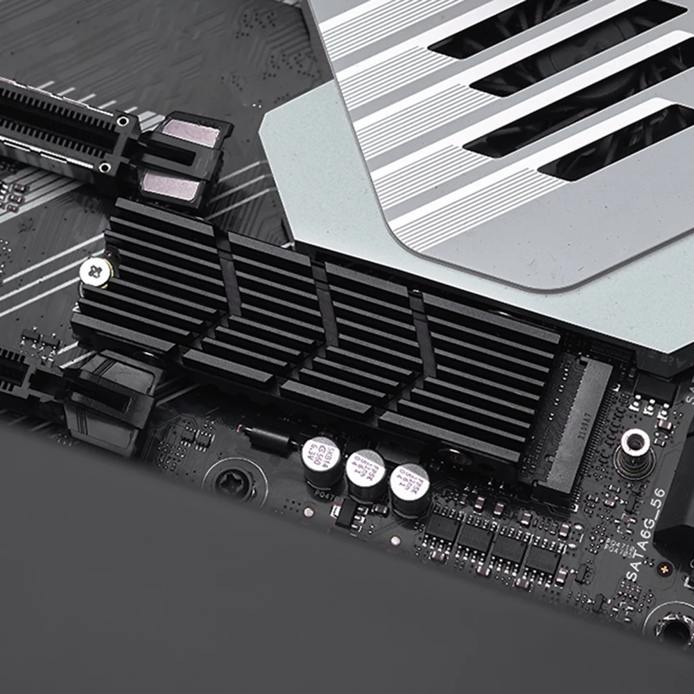 M.2 2280 SSD Radiator NVME NGFF Solid State Hard Disk Cooler Aluminum Alloy with Thermal Silicone Pad for PS5 Game Console
