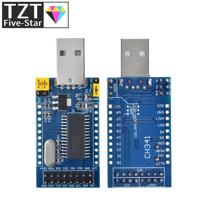 1/3PCS CH341A Programmierer USB zu UART IIC SPI I2C Konverter Parallel Port Konverter Onboard Betriebsanzeige lampe Bord Modul