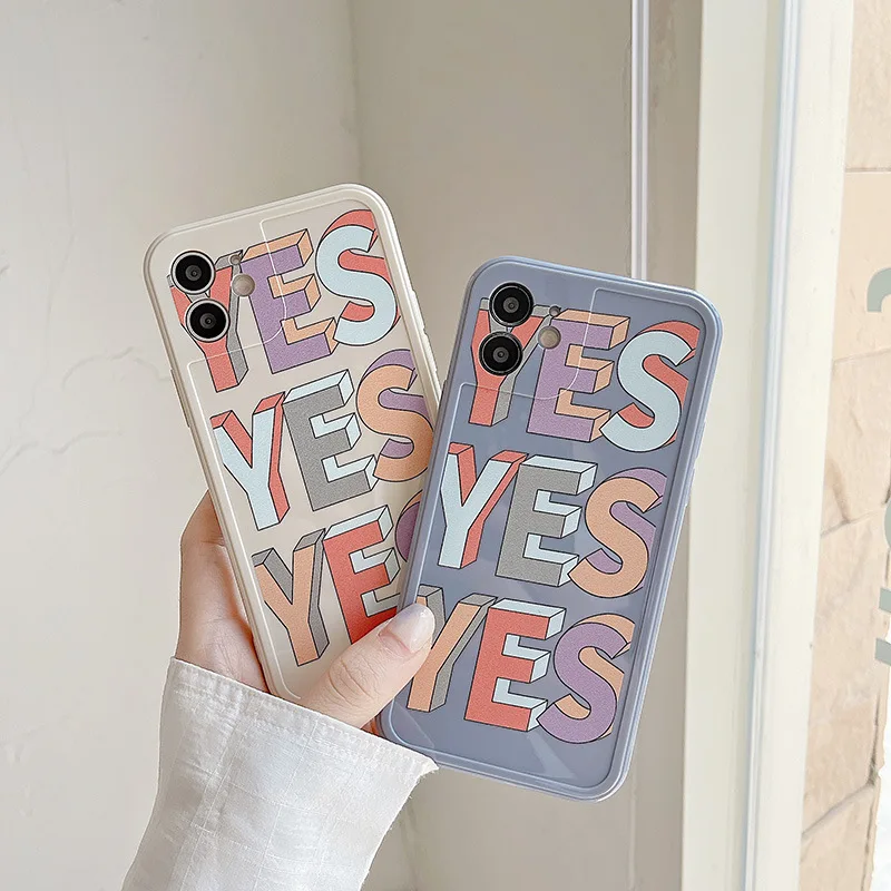 tell me yes soft shell aesthetic art phone case for iPhone 11 12 13 mini pro XS MAX 8 7 6 6S Plus X SE XR |