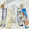 Floret Printed Hairband Silk Satin Bag Scarf For Women Skinny Long Wrist Ribbon Neck Scarves Fashion Hair Scarfs For Women 1
